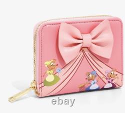 Loungefly DISNEY Cinderella 70th Anniversary Bow Wallet Gus Jaq Mice HTF NEW