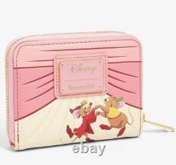 Loungefly DISNEY Cinderella 70th Anniversary Bow Wallet Gus Jaq Mice HTF NEW