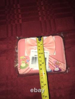 Loungefly DISNEY Cinderella 70th Anniversary Bow Wallet Gus Jaq Mice HTF NEW