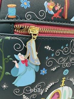 Loungefly Disney CINDERELLA Storybook Mini Backpack New With Tags