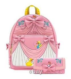 Loungefly Disney Cinderella 70th Anniversary Dress Mini Backpack and Wallet Set