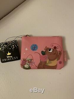 Loungefly Disney Cinderella 70th Anniversary Pink Mini Backpack, And Coin Purse