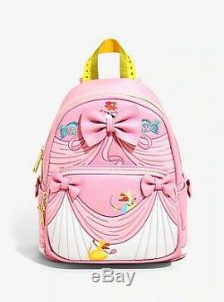 Loungefly Disney Cinderella 70th Anniversary Pink Mini Backpack and Coin Purse