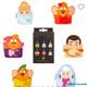Loungefly Disney Cinderella 75th Anniversary Backpack Keychain Charm 6PCS SET