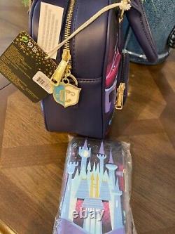 Loungefly Disney Cinderella Castle Series Crossbody Satchel + Wallet Set Nwt