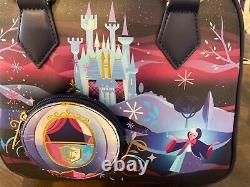 Loungefly Disney Cinderella Castle Series Crossbody Satchel + Wallet Set Nwt