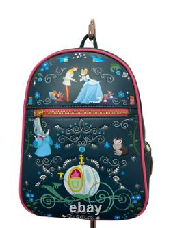 Loungefly Disney Cinderella Embroidered Storybook Mini Backpack New