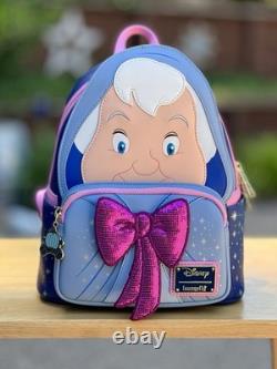 Loungefly Disney Cinderella Fairy Godmother Cosplay Mini Backpack and Wallet NWT