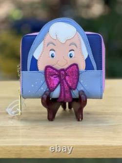 Loungefly Disney Cinderella Fairy Godmother Cosplay Mini Backpack and Wallet NWT