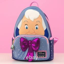 Loungefly Disney Cinderella Fairy Godmother Cosplay Mini Backpack and Wallet NWT