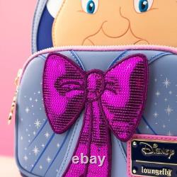 Loungefly Disney Cinderella Fairy Godmother Cosplay Mini Backpack and Wallet NWT