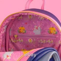 Loungefly Disney Cinderella Fairy Godmother Cosplay Mini Backpack and Wallet NWT