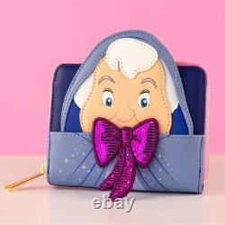 Loungefly Disney Cinderella Fairy Godmother Cosplay Mini Backpack and Wallet NWT