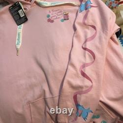 Loungefly Disney Cinderella Gus Jaq Pink Hoodie Sweatshirt Unisex Large