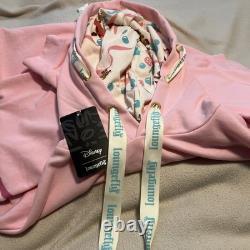 Loungefly Disney Cinderella Gus Jaq Pink Hoodie Sweatshirt Unisex Large