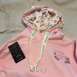 Loungefly Disney Cinderella Gus Jaq Pink Hoodie Sweatshirt Unisex Large