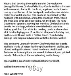 Loungefly Disney Cinderella Holiday Castle Wallet Exclusive New HTF