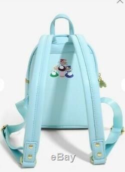Loungefly Disney Cinderella Mini Backpack Bag Sewing Jaq Gus Blue NEW