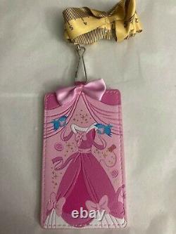 Loungefly Disney Cinderella Pink Dress Backpack Lanyard Gus Gus Coin Purse NWT