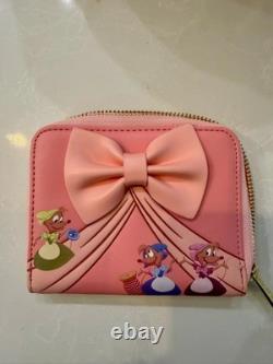 Loungefly Disney Cinderella Pink Dress Wallet & Mini Backpack BRAND NEW