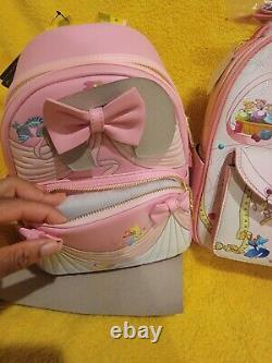 Loungefly Disney Cinderella Princess mini backpack Danielle bundle Lot pin New