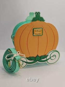Loungefly Disney Cinderella Reversible Pumpkin Carriage Crossbody Purse NWOT