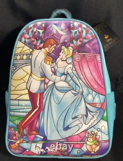 Loungefly Disney Cinderella Stain Glass US Exclusive Mini Backpack NEW