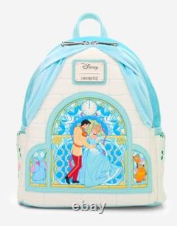 Loungefly Disney Cinderella Stained Glass Portrait Mini Backpack EXCLUSIVE NEW