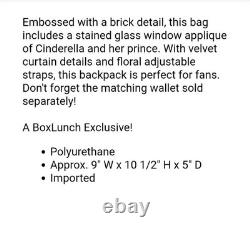 Loungefly Disney Cinderella Stained Glass Portrait Mini Backpack EXCLUSIVE NEW