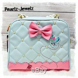 Loungefly Disney Princess Cinderella Backpack Pearl Crossbody Pink Dress Wallet