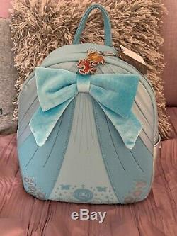 Loungefly Disney Princess Cinderella Blue Carrage Mini Backpack Bag NEW