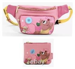 Loungefly Disney Princess Cinderella Gus Gus Sewing Fanny Pack & Coin Pouch New