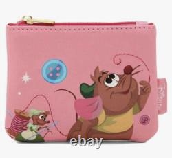 Loungefly Disney Princess Cinderella Gus Gus Sewing Fanny Pack & Coin Pouch New