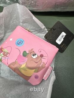Loungefly Disney Princess Cinderella Gus Gus Sewing Fanny Pack & Coin Pouch New
