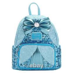 Loungefly Exclusive- Disney Cinderella Sequin Mini Backpack IN HAND