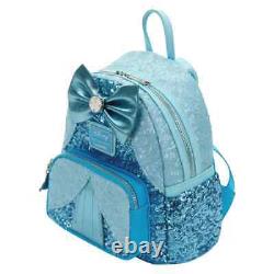 Loungefly Exclusive- Disney Cinderella Sequin Mini Backpack IN HAND