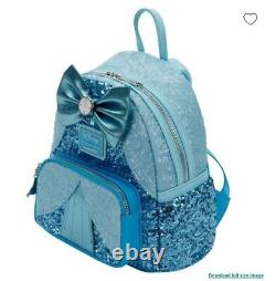 Loungefly Exclusive Disney Cinderella Sequin Mini Backpack (NEW WITH TAG)