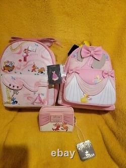 Loungefly Princess Cinderella Lot Bundle Pin Mini Backpack pink brand new Disney