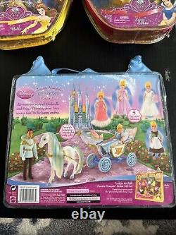 Mattel Disney Princess Favorite Moments Belle Snow White Cinderella Playsets Lot