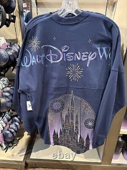 Medium Disney Parks 2025 Magic Kingdom Cinderella Castle Fireworks Spirit Jersey