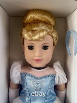 NEW American Girl Disney Princess CINDERELLA 18 DOLL + Gown Glass Slippers BOX