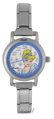 NEW Disney Cinderella Italian Charm Silver Watch
