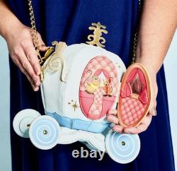 NEW Disney Cinderella Loungefly Crossbody Purse Stitch Shoppe Pumpkin Carriage