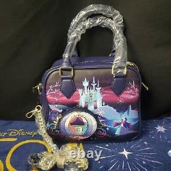 NEW Disney Loungefly Cinderella Castle Crossbody Bag Purse & Mini Backpack Set