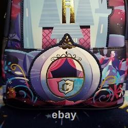 NEW Disney Loungefly Cinderella Castle Crossbody Bag Purse & Mini Backpack Set