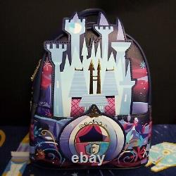 NEW Disney Loungefly Cinderella Castle Mini Backpack & Wallet Set Princess Bag