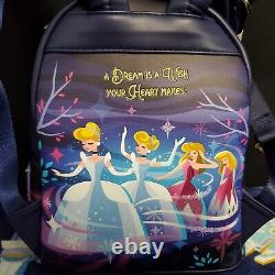 NEW Disney Loungefly Cinderella Castle Mini Backpack & Wallet Set Princess Bag