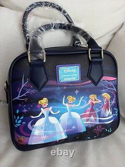 NEW Disney Loungefly Cinderella Castle Series Chain Strap Crossbody & Wallet Set