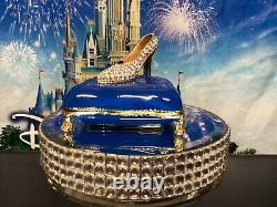 NEW! Disney Parks Arribas Cinderella Slipper Trinket Box Swarovski Crystals