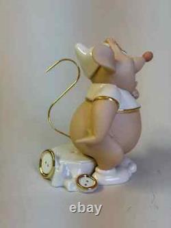 NEW Lenox Classics Disney Cinderella Gus the Mouse Figurine COA withBox 24k Gold
